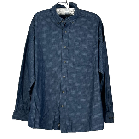 Ariat Shirt Mens XL Blue Button Down Long Sleeve Western Cowboy Rodeo - Picture 1 of 12
